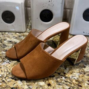 Halston open toe mules